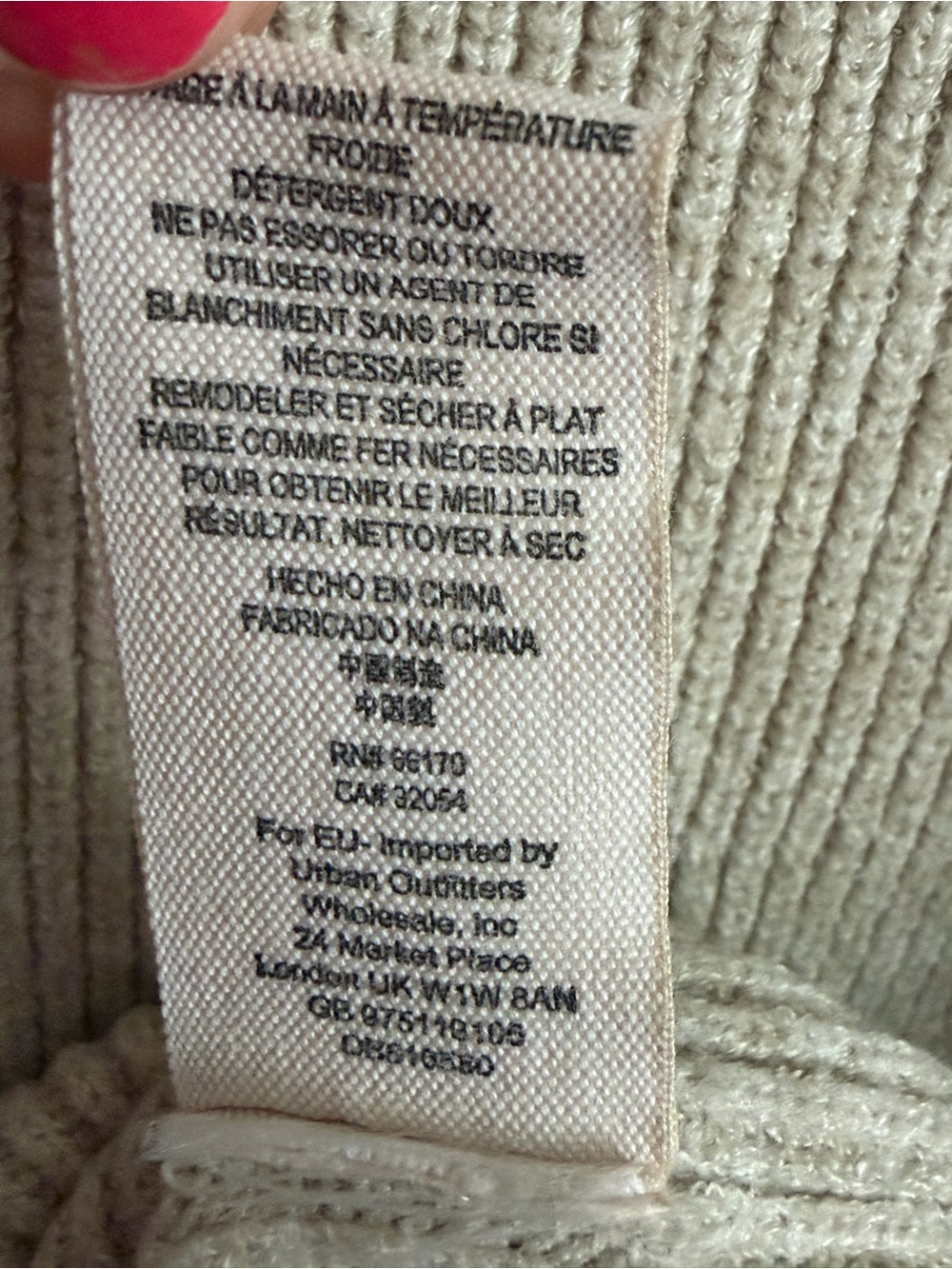 Free People Oversized Ribbed Turtleneck Sweater Oatmeal Beige Size L - Picture 9 of 12